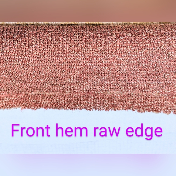 Michael Stars Y2K cocoa knit mock wrap top OS fitted bodycon 3/4 sleeve - Picture 7 of 7